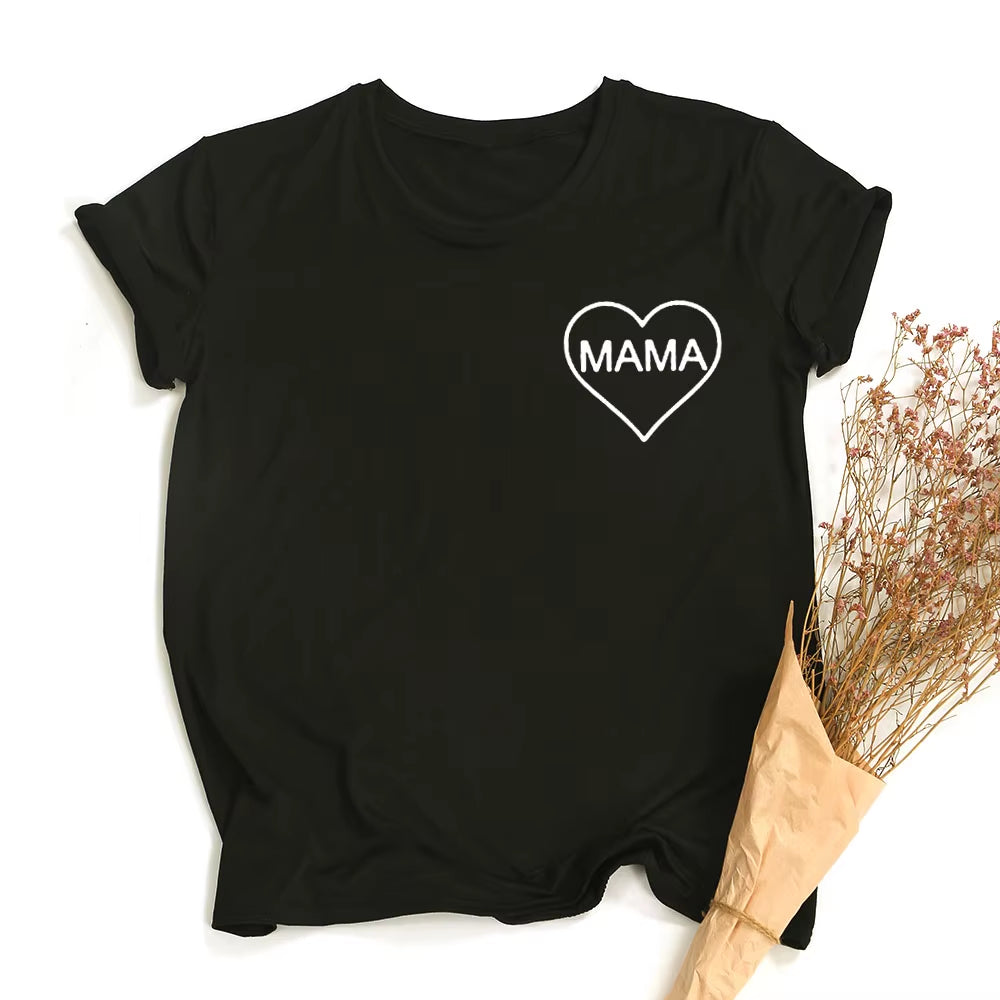 Mama and Mama'S Boy Print Mom and Son Matching Short Sleeve T-Shirt Mommy and Me Family Clothes Baby Romper Kids T Shirts Tee
