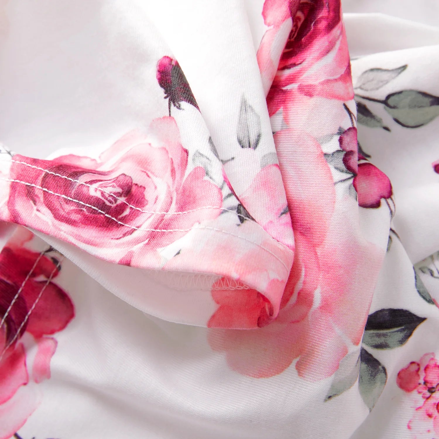 Family Matching Dresses White Baby Girl 6-9 Months Floral Print Matching White Sling Maxi Dresses,Clearance