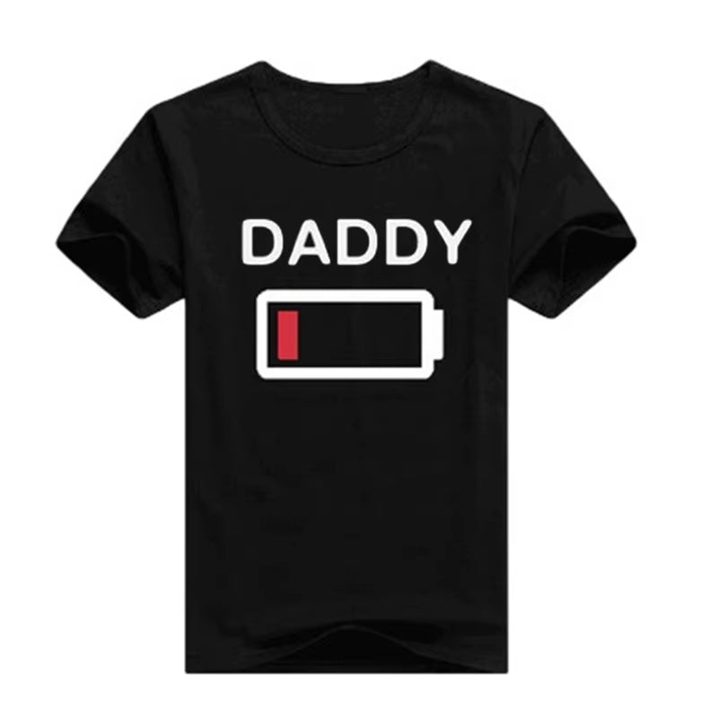 Family Matching Clothes Look Matching Outfits Clothes Dad Mom Daughter Son T-Shirt for Daddy Mommy and Me Baby Girl Boy Clothing