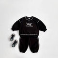 Spring Autumn Kids Clothes Girls Outfit Set Korean Fashion Letter Print Hoodies Sweatshirts+Sweatpant Children Boys Clothing Set