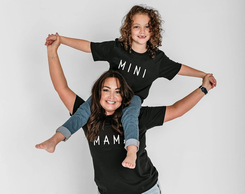 Mama and Mini Matching Outfits Mommy and Me Outfits Mom Daughter Matching Outfits Mother Baby Matching Short Sleeve Tee